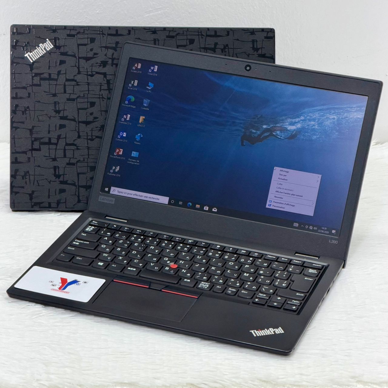 LENOVO L390 Intel (R) Celeron ( R) CPU -4305U - 14’’, 128 Go SSD - 8 Go Ram - Azerty
