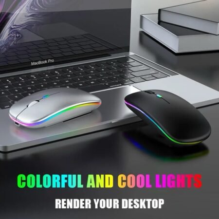 Souris Sans Fil HP – W10 Plat RGB Rechargeable